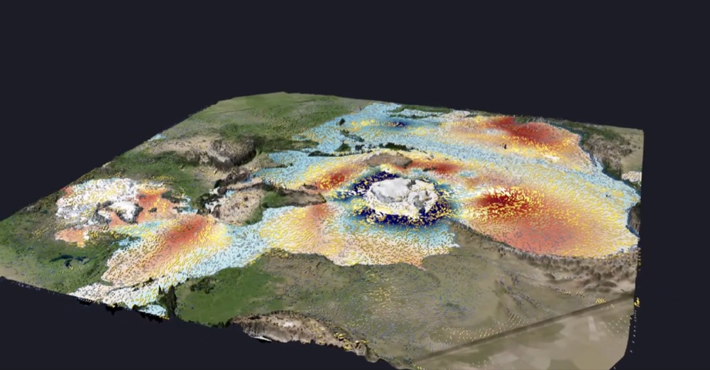 Coupled ocean atmosphere simulation