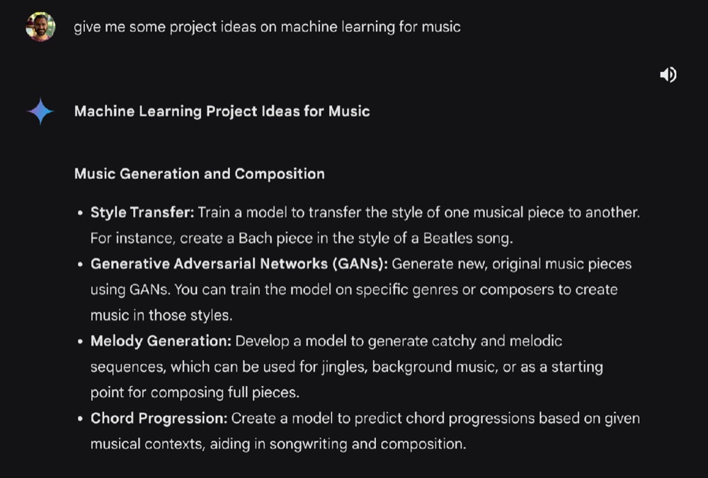 Text generation example